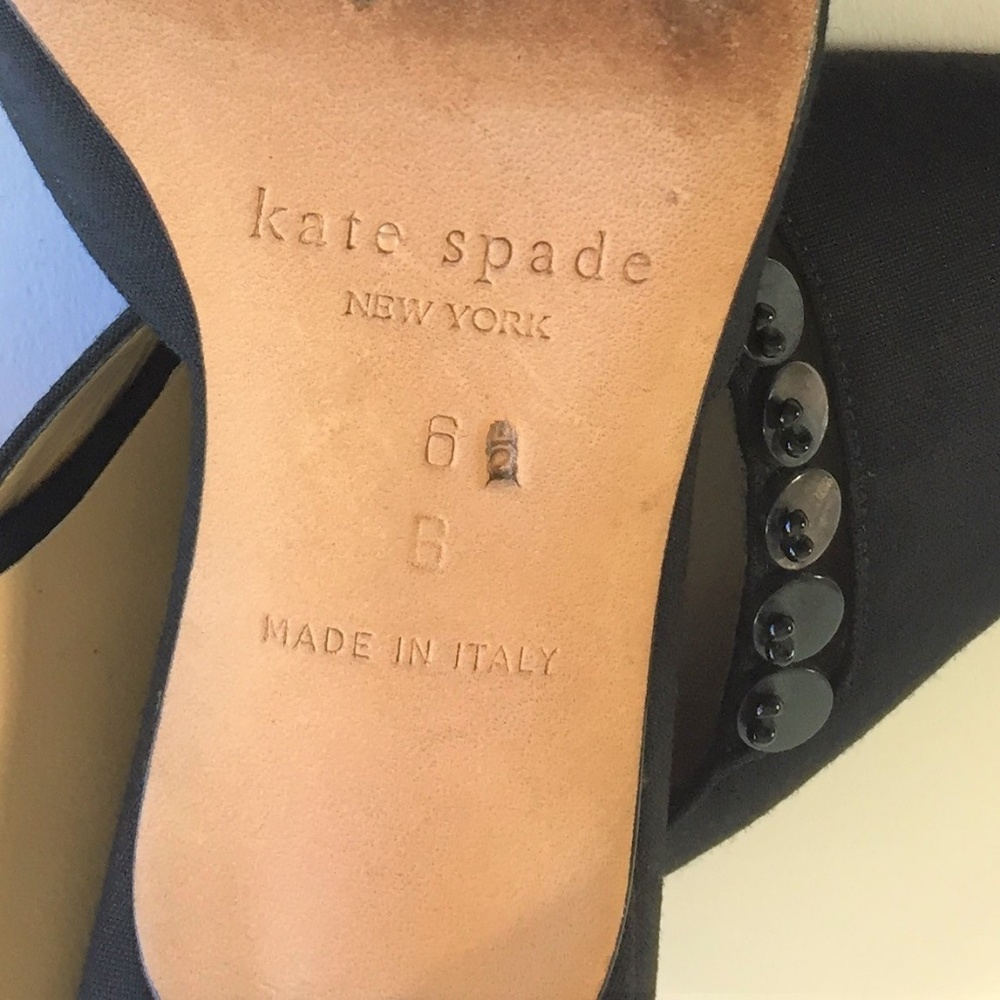 Kate Spade Black Textile Medium Heels Mules Sz6.5 - Picture 8 of 8